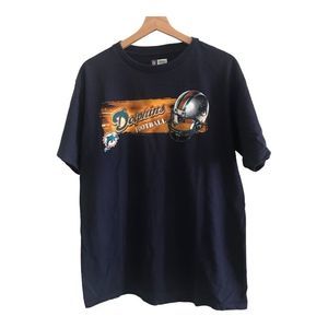 NFL MIAMI DOLPHINS Tee Navy Short Sleeves Size M